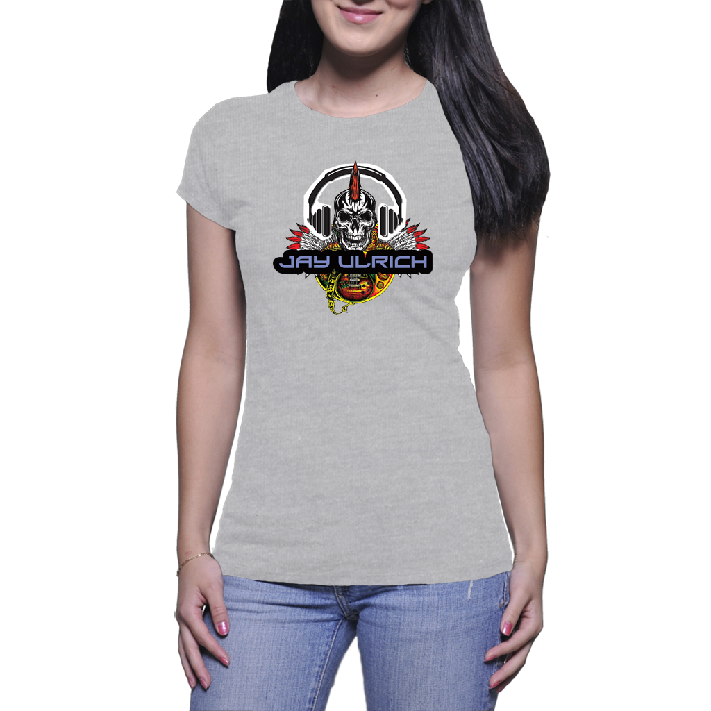 JAY ULRICH SKULL LOGO - T-Shirt - Ladies (A4 Print)