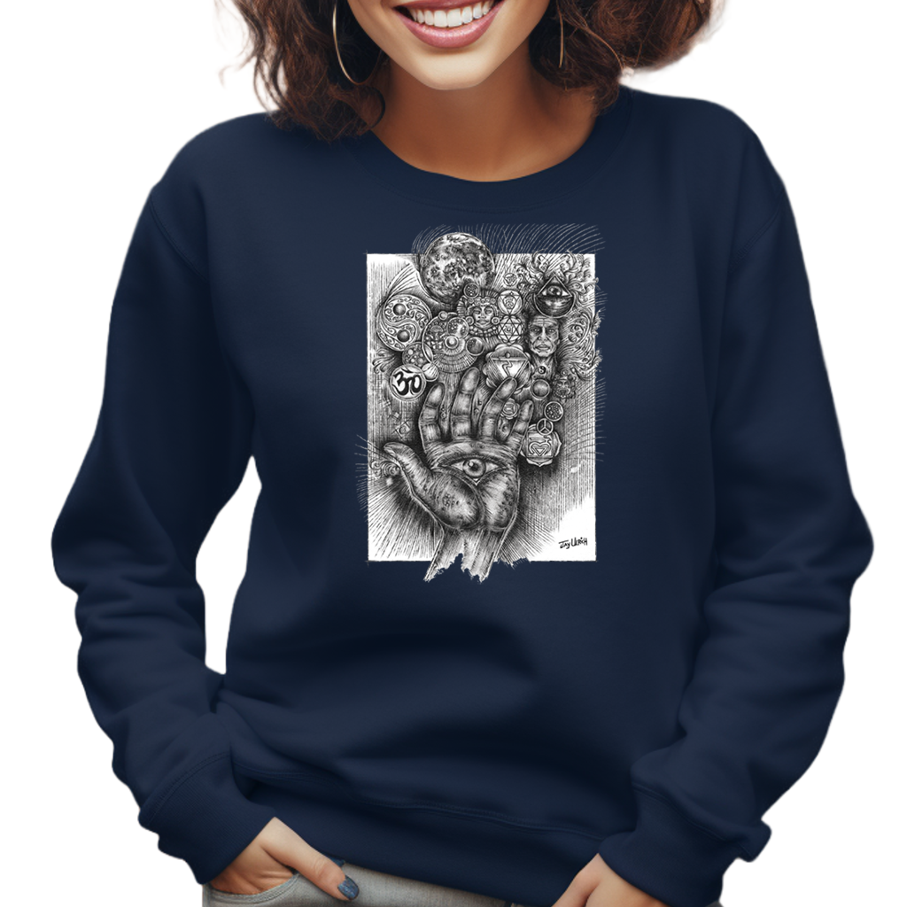 The THIRD EYE HAND - Sweatshirt - Men's/ Unisex (A4 Print)