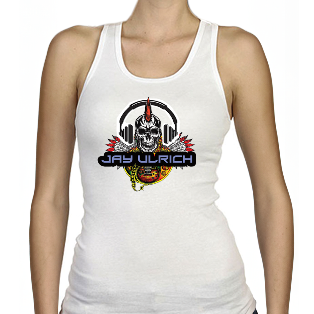 Jay Ulrich SKULL LOGO - Racerback - Ladies (A4 Print)