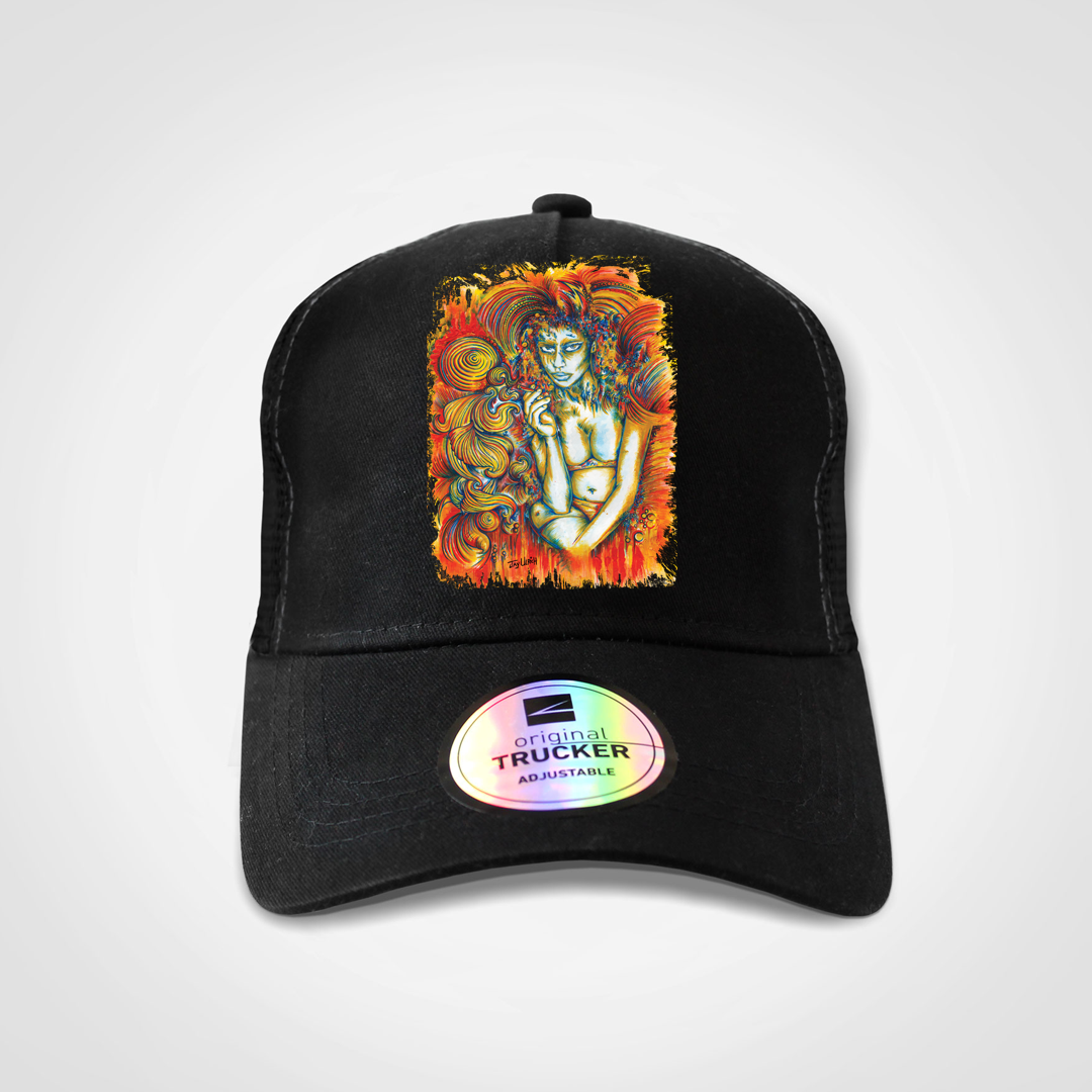 REGULAR BLACK TRUCKER CAP