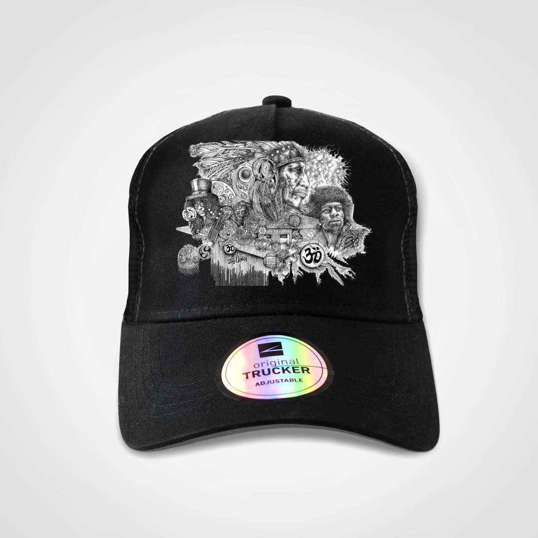 REGULAR BLACK TRUCKER CAP
