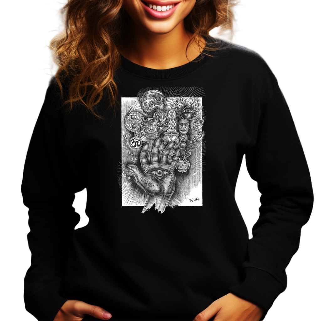 The THIRD EYE HAND - Sweatshirt - Men's/ Unisex (A4 Print)